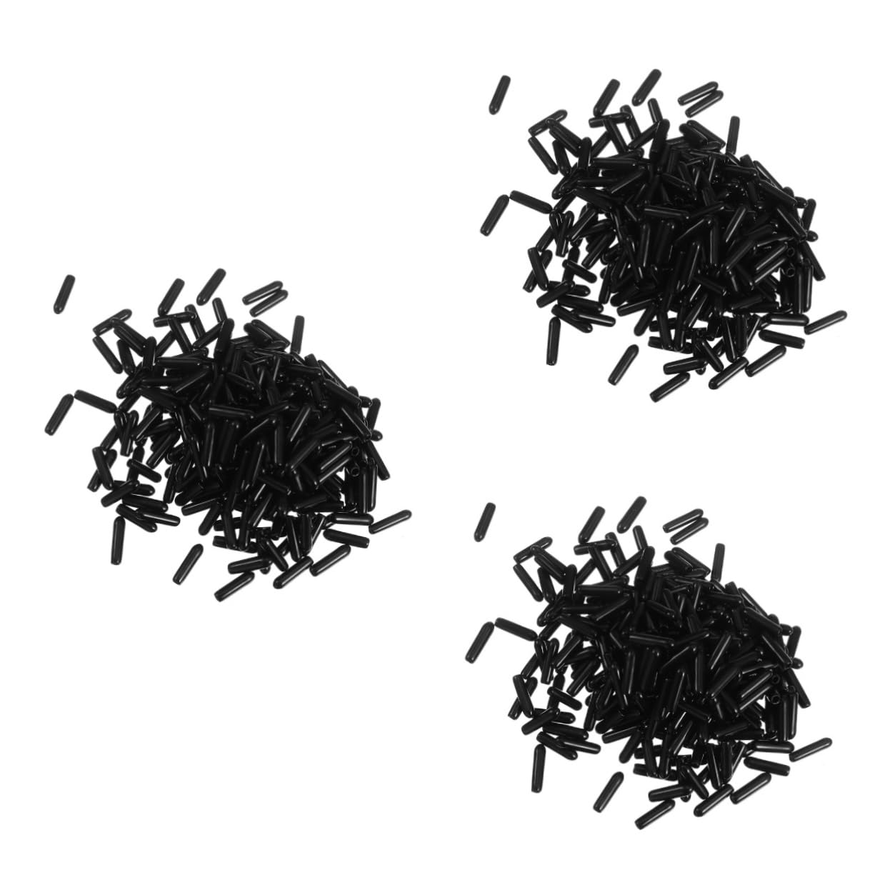 KICHOUSE 3sets Pipe Cap Kit Tube Tubing End Cap Screw Thread Protectors Round End Cap for Furniture Legs 250pcs*3