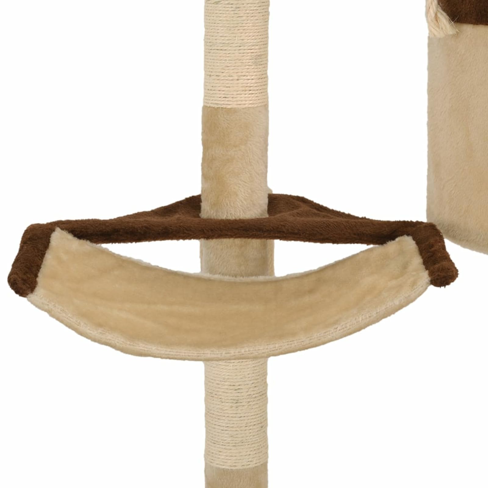 ZEYUAN Albero Gatti Tiragraffi in Sisal a Muro 194 cm Beige e Marrone,Articoli per animali,Animali domestici - Articoli,Articoli per gatti,Tiragraffi(SPU:170589)
