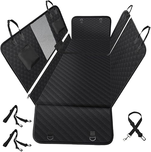 Miniatura 9 de Vailge Funda de asiento de perro para asiento trasero 100 impermeable para asiento de coche con ventana de malla evita arañazos y antideslizamiento