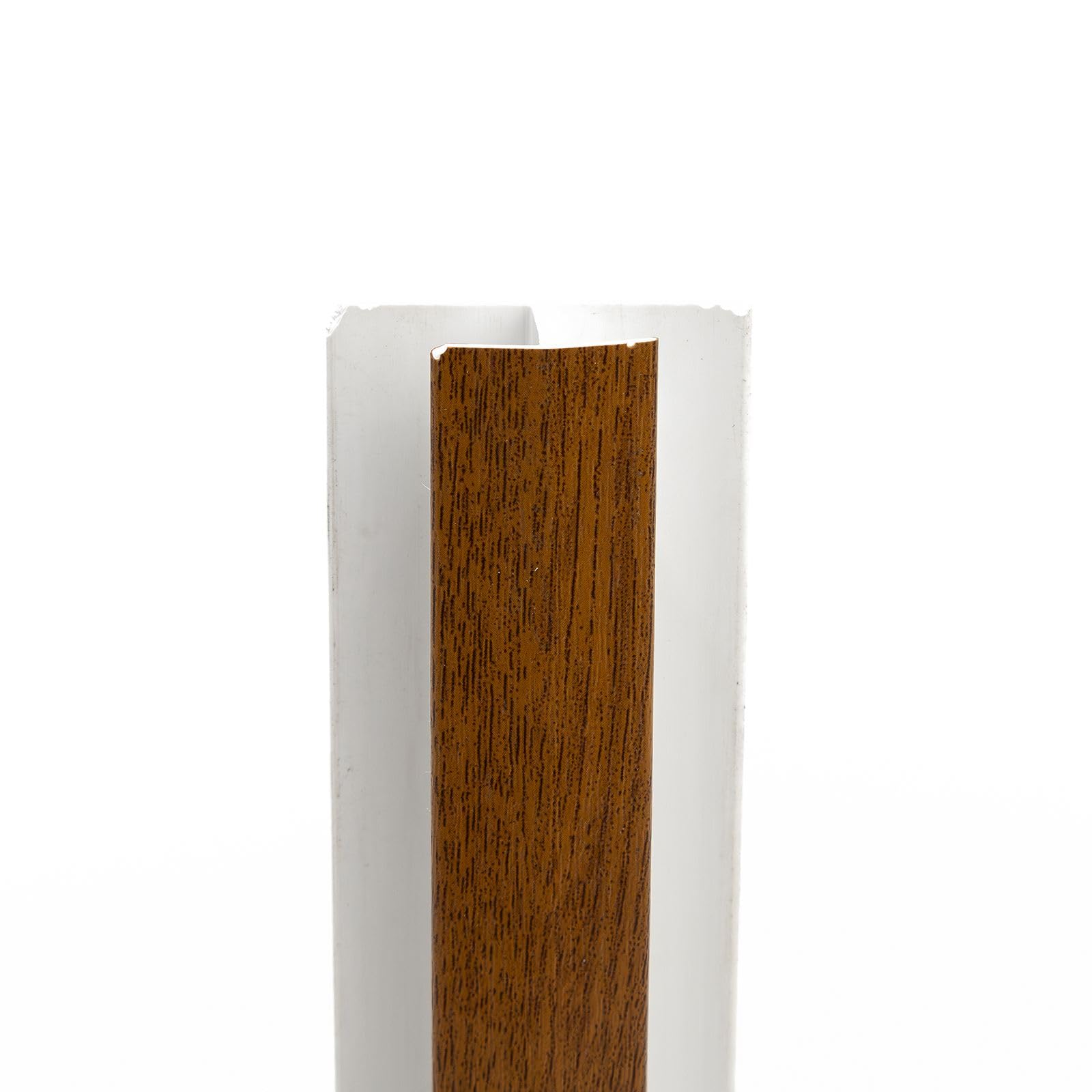 Truly Pvc Limited Golden Oak Shiplap Cladding Board H-Section Joint Trim (2.5M)