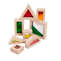 Eichhorn Blocchi da Costruzione con Finestra – 8 Pezzi Set di Elementi Colorati in Legno di faggio