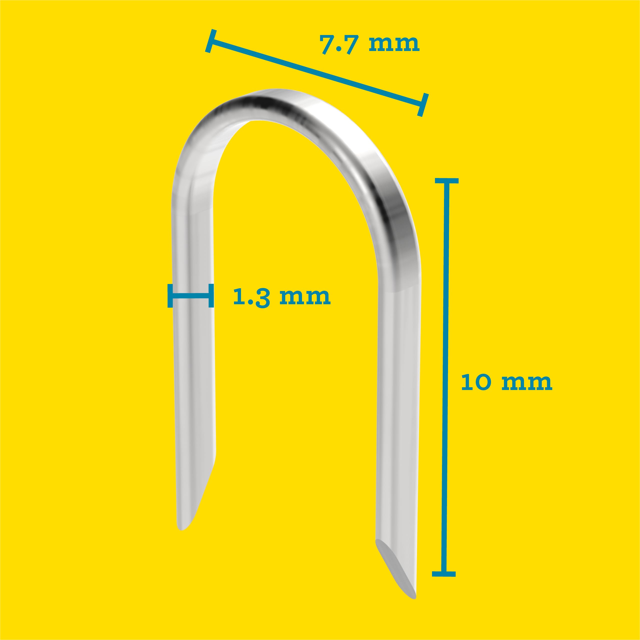Rapid 5 Confezioni da 1000 Graffe N.36/10 mm per Cavi a Bassa Tensione da 6 mm con Corona Arrotondata e Struttura a Filo Sottile, Lunghezza Gamba 10 mm