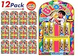 B'loonies Plastic Balloon Variety 8 (96 tubes in 12 Packs) Great Original Bloonies Bubble Making. Plus 1 bouncy Ball by JA-RU. 774-12p