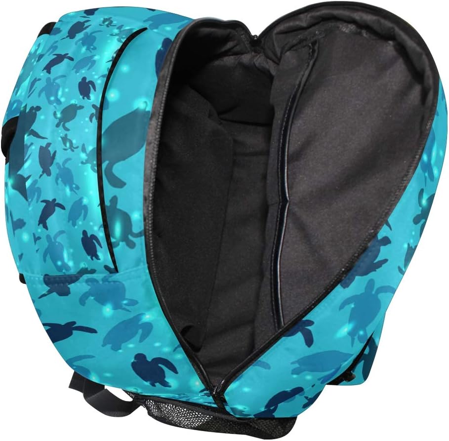 Qilmy Sea Turtle Laptop Backpack Waterproof College Students Bookbags Middle School Bookbag Computer Daypack for Teen Boys Girls - Image 6