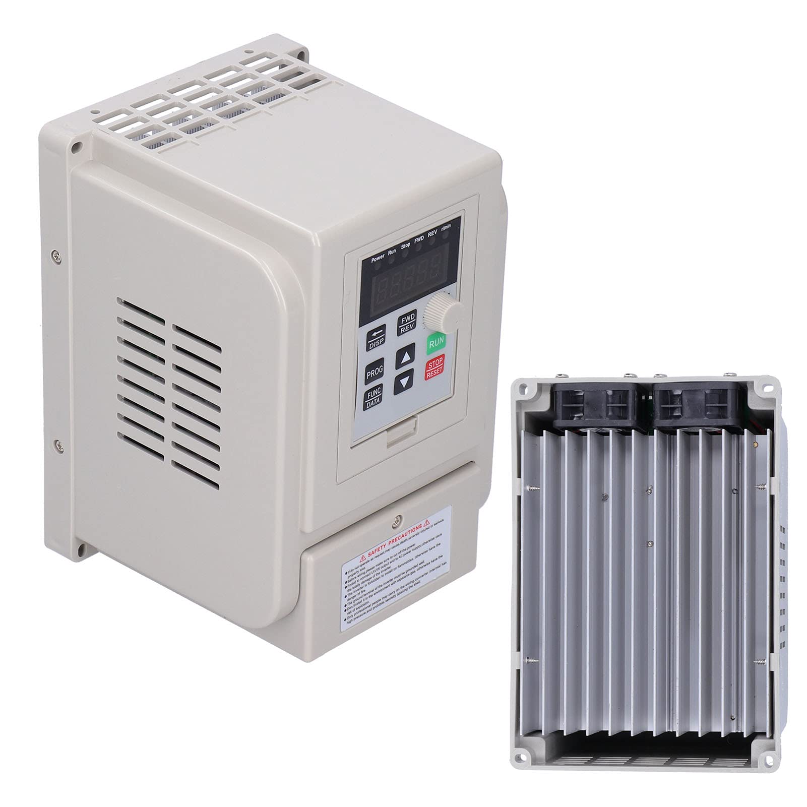 Cosiki Variador de Frecuencia, AT5 2200X 2.2KW VFD Inversor Monofásico 110VAC a Trifásico Salida 220VAC, con Pantalla Digital y Protección, para Control de Velocidad de Motor Trifásico
