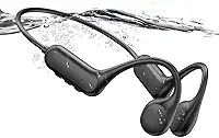Fone de Condução Óssea Bluetooth 5.3, IPX8 À Prova D'água, 32GB Memória Interna, 8-10 Horas Bateria, para Natação e Esportes Aquáticos