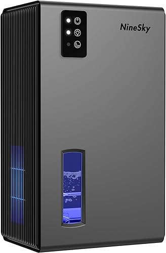 NineSky Deshumidificadores para el hogar, tanque de agua de 95 onzas, (1000 pies cuadrados), deshumidificadores para baño, dormitorio, sótano con