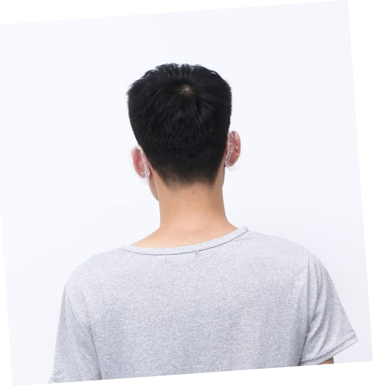 100Pcs Ear Covers Transparent Ear Muffs Simple Ear Protection for Hair Perming and Dyeing