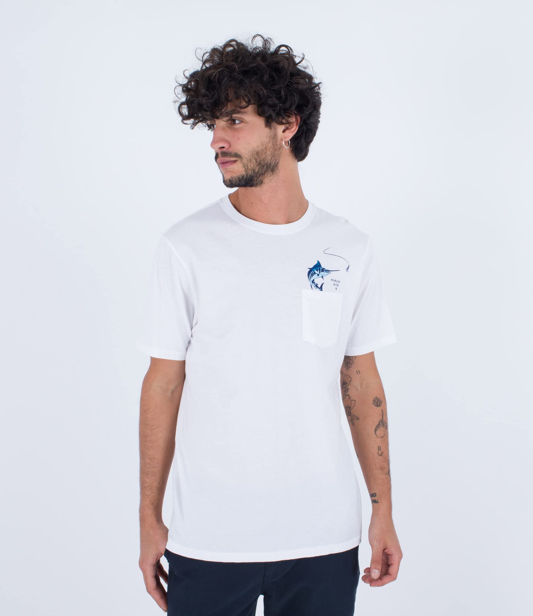 Hurley Men's Evd Trolling Pkt T Shirt, H100, S UK
