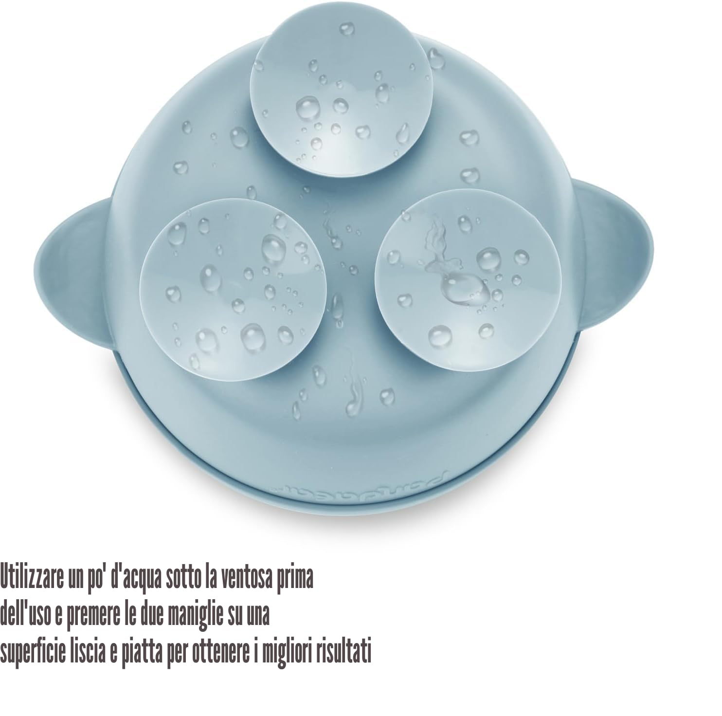 PandaEar Set da 3 Ciotole per Bambini in Acciaio Inox con Ventosa, Ciotola Antiscivolo con Rivestimento in Silicone per Neonati, Bambini e Toddlini, Infrangibile e Senza Disordine (Blu)