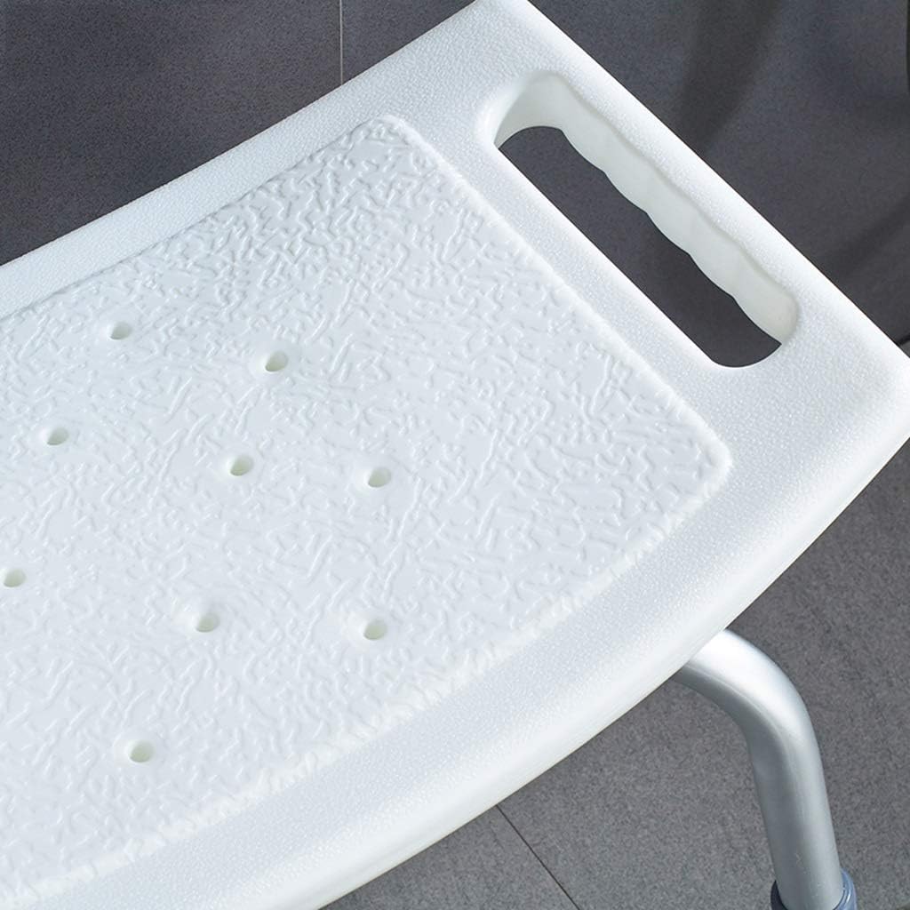 Taburete de baño Asiento de Ducha Taburete médico portátil Ligero Plegable Multifuncional Asiento de Ducha Ajustable en Altura con Respaldo de Seguridad
