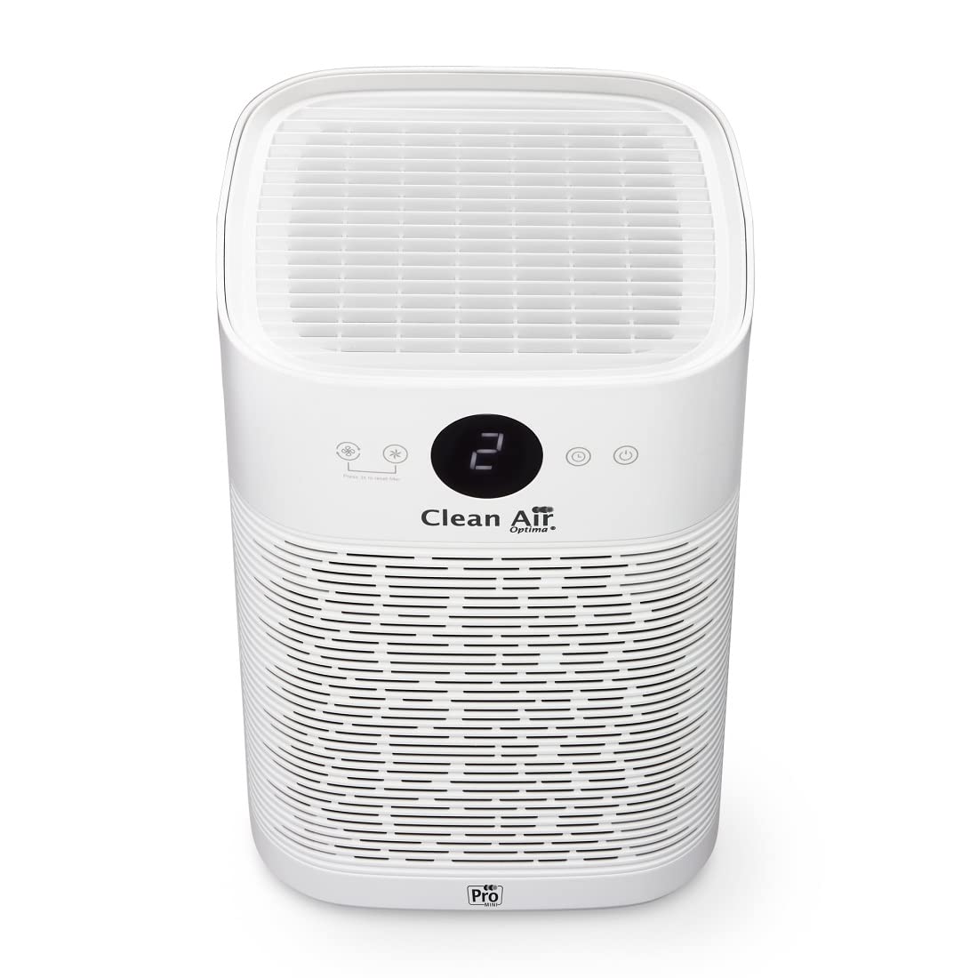Clean Air Optima CA-502Pro Mini Purificatore d'aria con 2 filtri TRUE Hepa H13,2 x Filtro al carbonio attivo, lampada LED UV-C, spazi fino a 20m²/40m³, Bianco