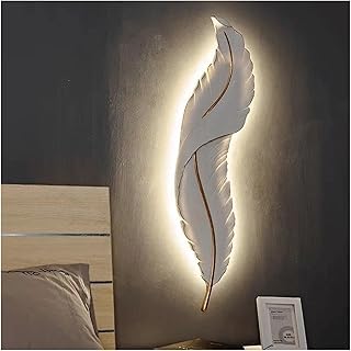 Lámpara De Pared Led De Plumas para Sala De Estar, Moderna Y Lujosa, con Decoración Escandinava para Interiores, Lámpara De Araña, 20 X 65 X 20 X 91 Cm, Rosa,Blue-20x65 20x91