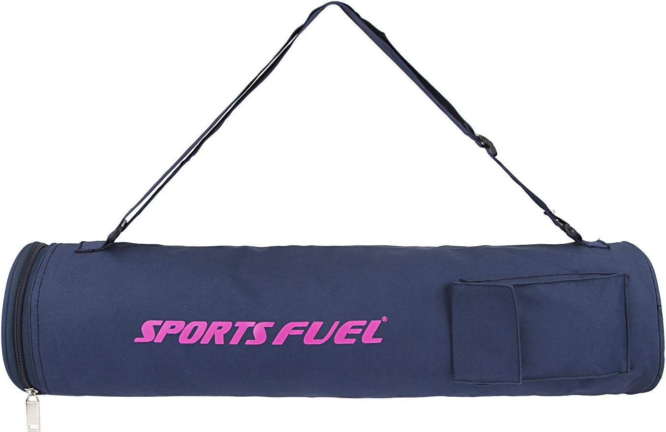 SportsFuel Yoga Mat Cover Bag | Yoga Mat Cover | Cover for Yoga Mat with Strap & Drawstring for Men & Women | Lightweight & Washable Cover for Yoga Mat | Yoga Mat Cover Bag with Pockets (Pink)