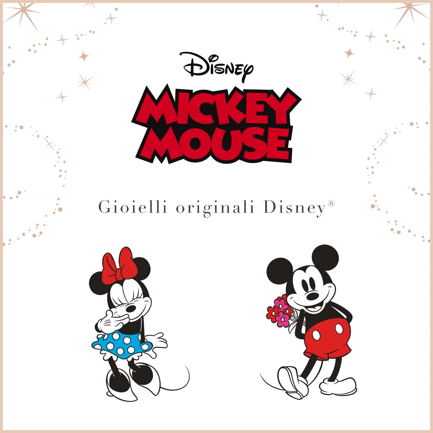 Orecchini Disney in Argento per Bambine con Minnie e Mickey Mouse, Rosa o Conchiglia, Impreziositi da Zirconia - Mickey Mouse Multicolor