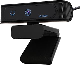 Full HD 1080p Webcam, Facial Recognition Wide Angle Webcam for Desk Computer Laptop, Made for Meetings and Works for Strea...