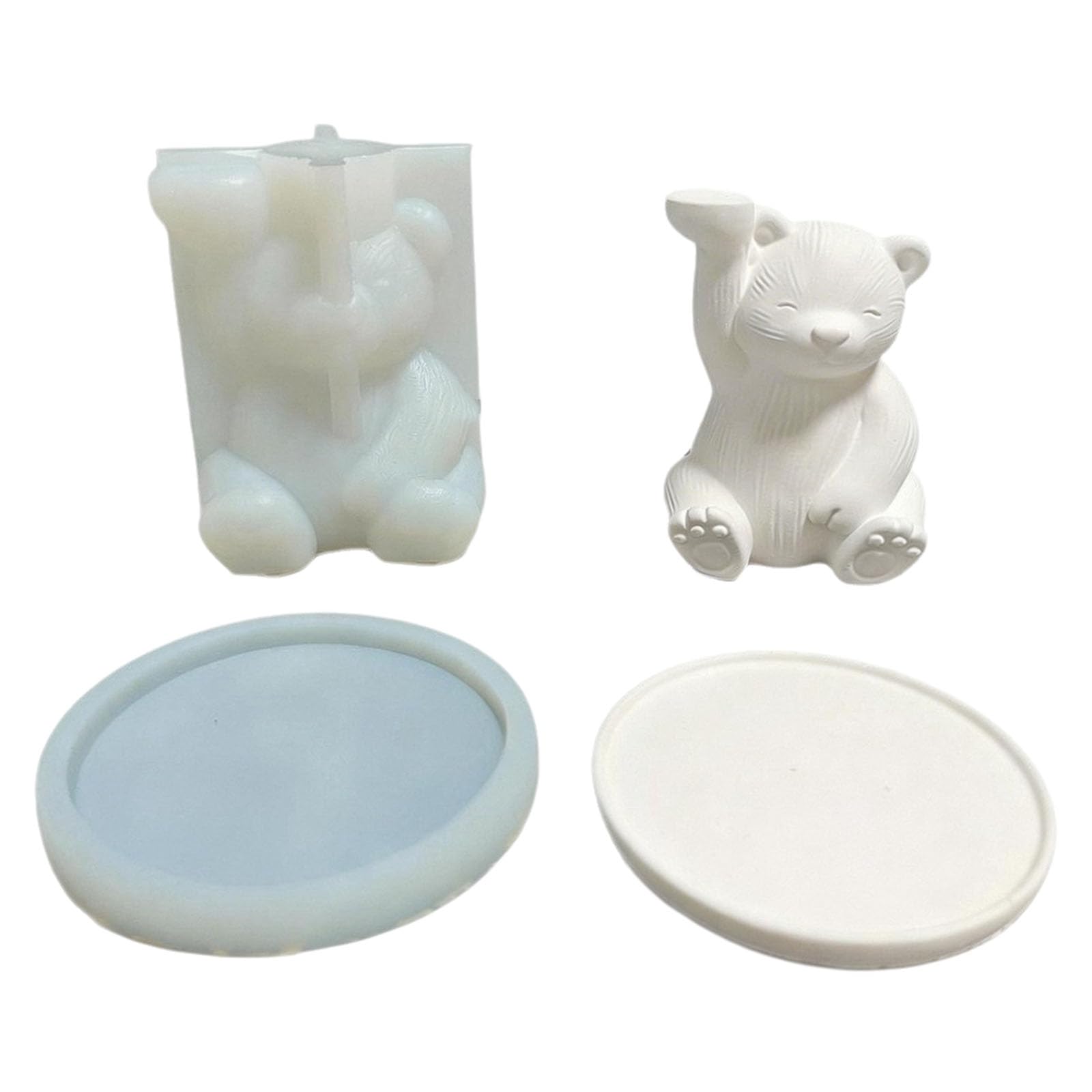 Hsioluted Flexible Silicone Bear Suitable for Plasters and Soap Creation Holiday