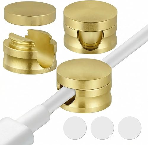 Paquete de 3 clips de gestión de cables mejorados con base adhesiva extragrande, soporte para cargador de teléfono de sujeción más fuerte