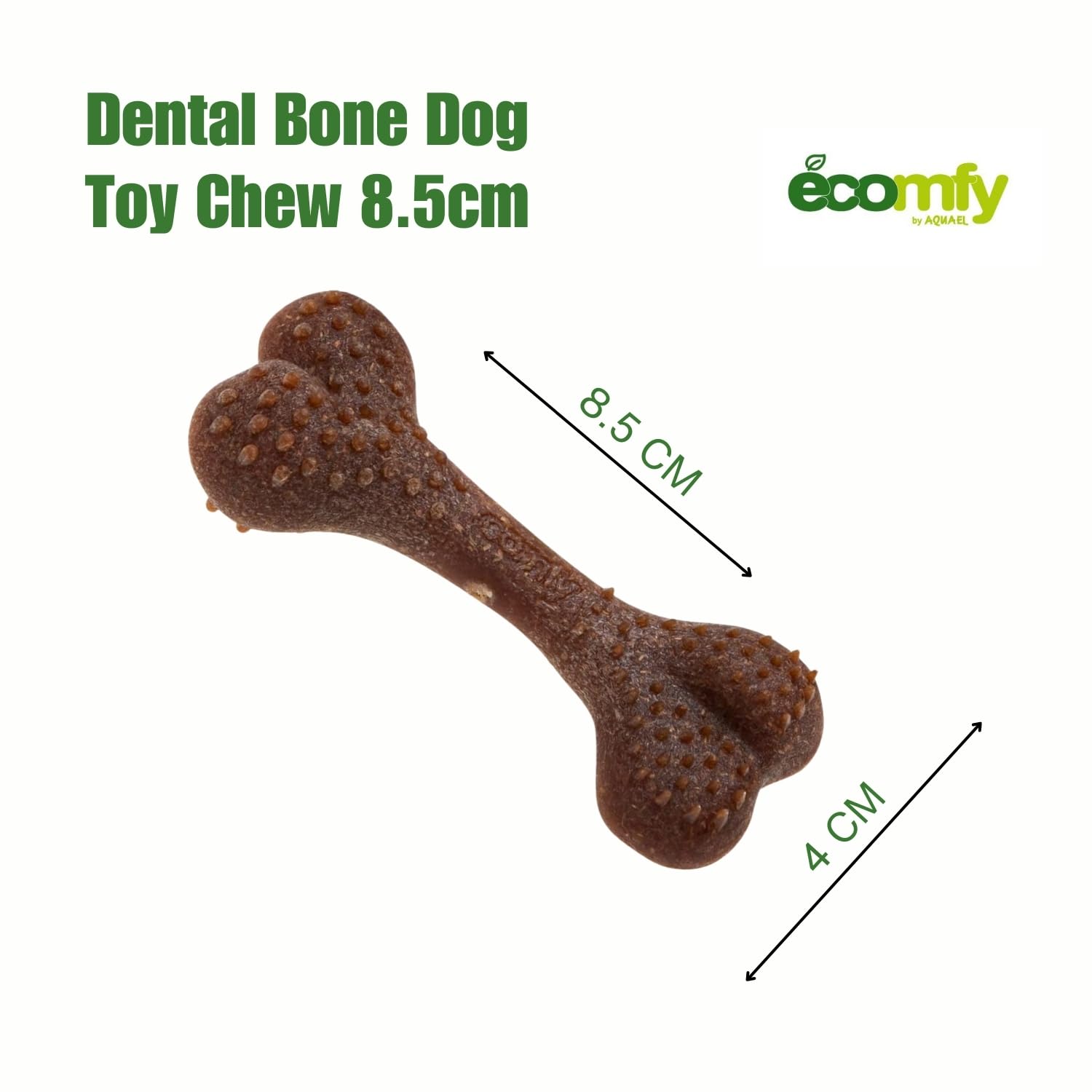 ECOMFY Woody Eco Chew Toys for Dogs, Dental Bone 8.5cm, Eco-Friendly, Long-Lasting, Scented Chew Toy for Aggressive Chewers - Image 2