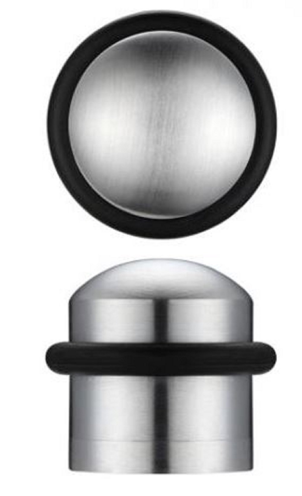 Zoo Hardware Chrome Satin,Chrome,Bronze Solid Domed Top Floor Mounted Concealed Fix Door Stop 31Mm Diameter Zab86 (Satin Chrome)