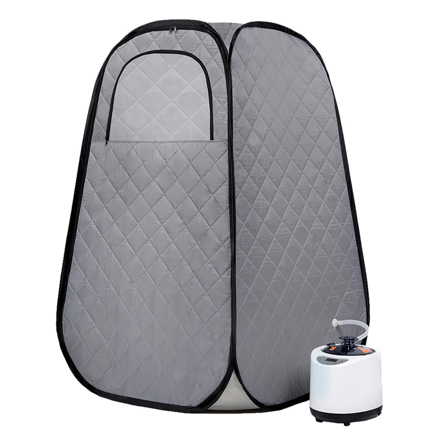 Foldable Portable Steam Sauna, Personal Sauna Tent for Home SPA with 1000w 2.2L Steamer, Folding Chair, Remote Control, Gray
