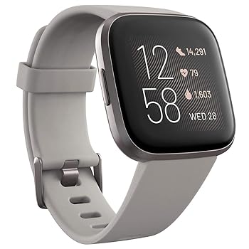 Fitbit Versa 2 Health & Fitness Smartwatch (Stone/Mist Grey)