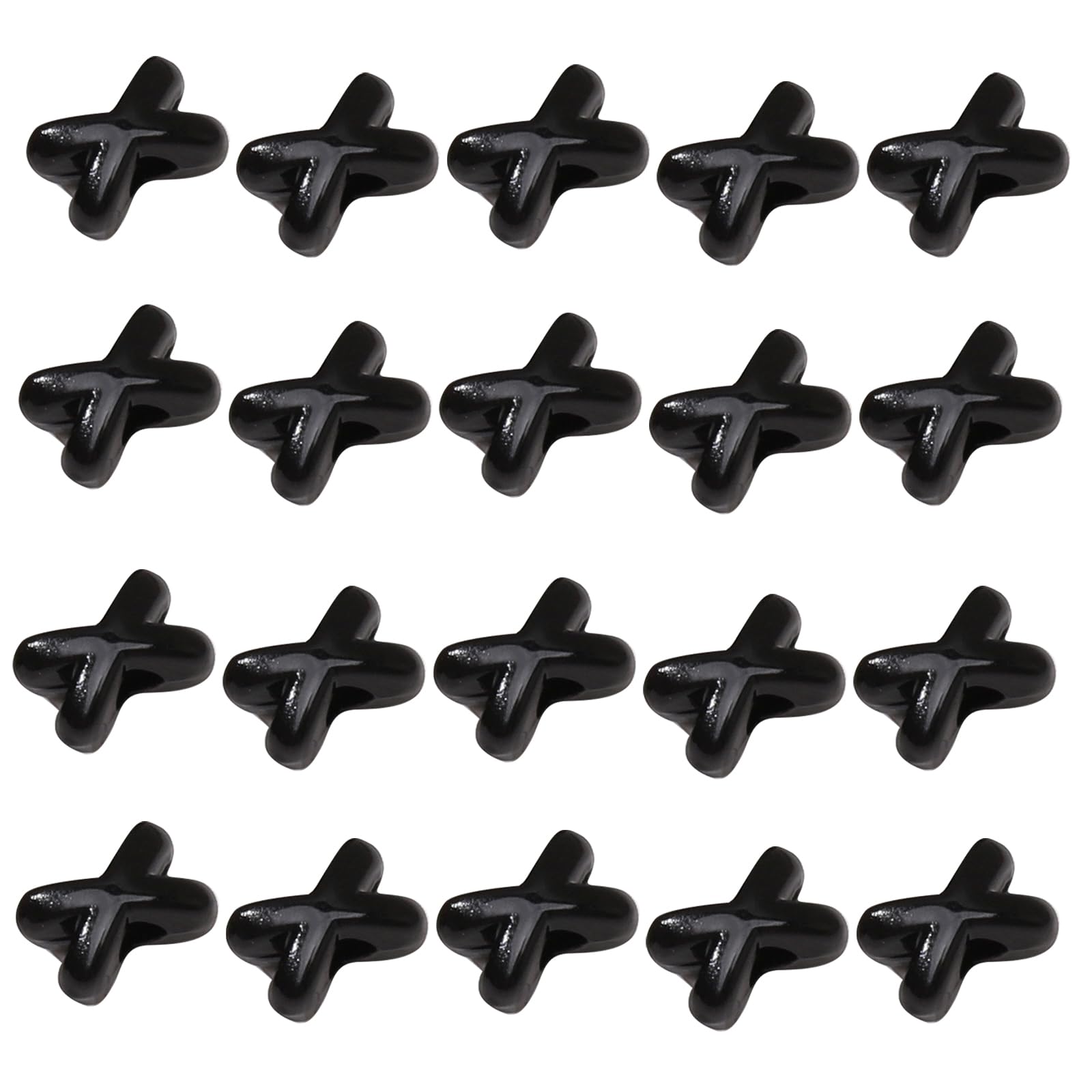 Tfaoys Black 10Pcs Acrylic X Shaped Beads 2Mm Hole Colorful Spacers Beads For Friendship Bracelets Jewelry Making Jewelry Making Spacer