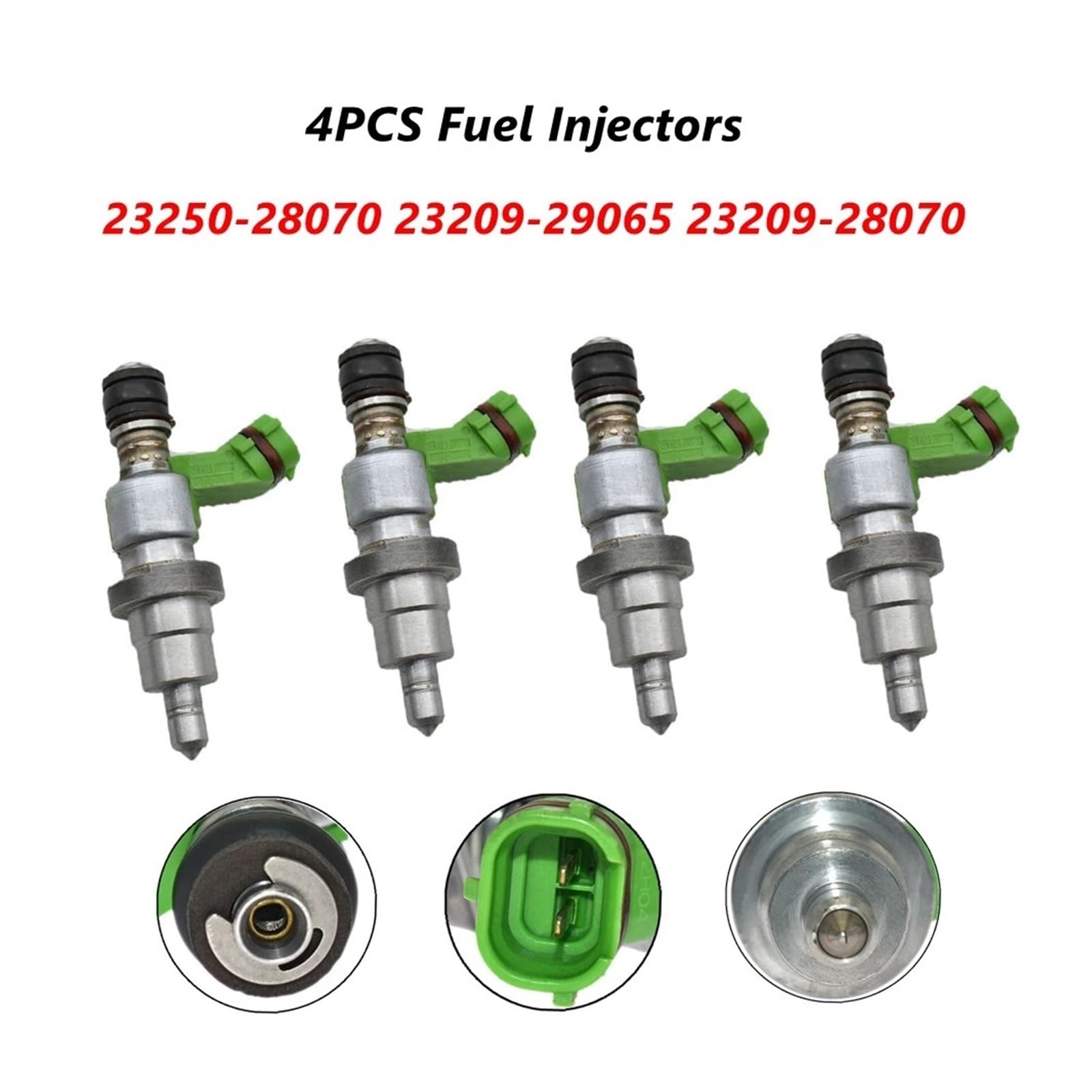 23250-28070 4 inyectores de combustible compatibles con Toyota RAV4 Avensis 1AZ-FSE D4 23209-29065 23209-28070