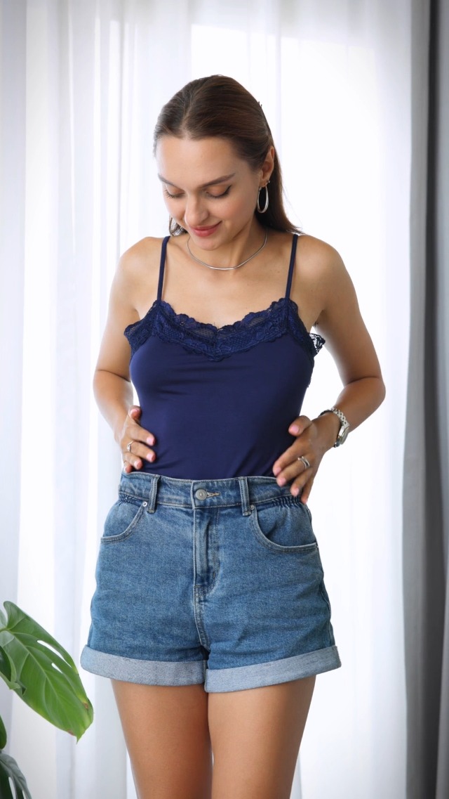 Kate Kasin Basic Cami Tank Tops Women Lightweight Camisole