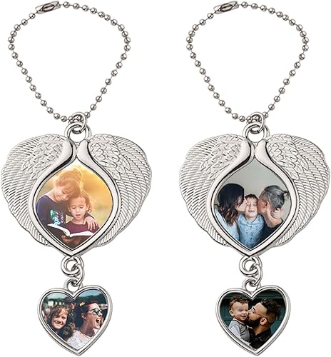 Adornos colgantes personalizados para automóvil, imagen de fotos a todo color, adornos colgantes para automóvil para accesorios de espejo retrovisor