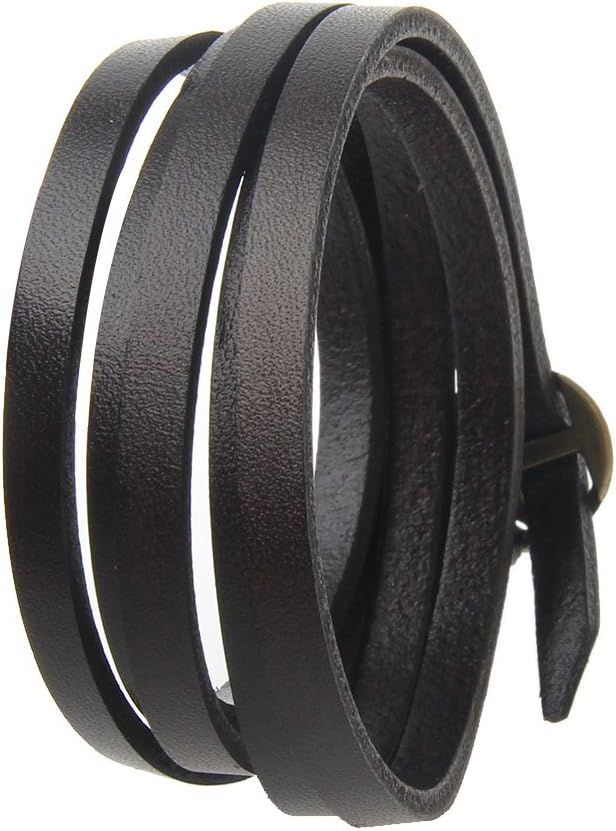 GelConnie Punk Leather Cuff Bracelet Adjustable Straps Wrap Bracelets Arm Armor Cuff Gothic Leather Wristbands for Men, Women