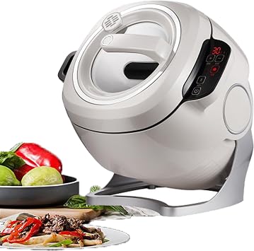 6l Intelligent Automatic Cooking Machine, Multi-function Stir-Fry Machine with 360 Rotating and 3D All-Round Heating, One-Click Smart Start, 3 Speed Adjustable for Home Restaurant