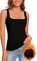 Vista 18 de WOWENY Camiseta sin mangas de forro polar térmico para mujer, sin mangas, cuello corazón, chaleco de invierno, ropa interior, camiseta cálida