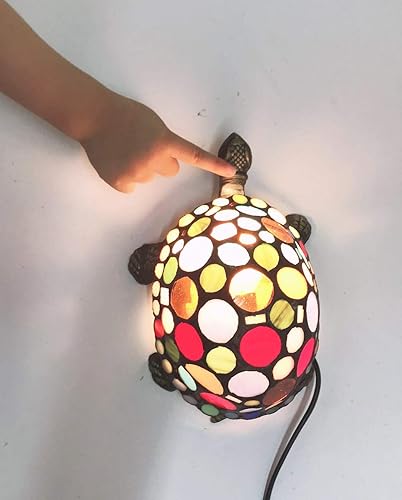 Miniatura 2 de Vidrieras Animales Tortuga HMJ80011 Arte Vidrio Niños Habitación Lámpara Tiffany Vidrio Cafetería Pequeñas Lámparas y Linternas de Lámparas y