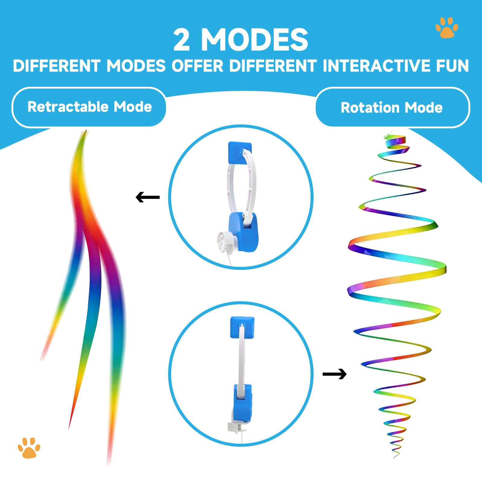 Juguete interactivo para gatos debajo de la puerta, giratorio automático de 360° con activación de movimiento, recargable por USB-C, silencioso, juguete para gatos y gatitos adultos aburridos