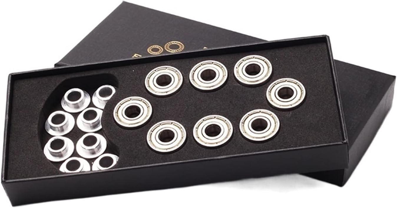 608 White/Black Ceramics Ball Bearings High Speed Sliding Bearing Professional Skateboard Roller Skating Bearing(White Ceramics Bearings)