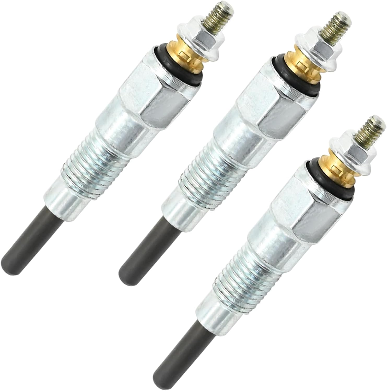 3Pcs Glow Plugs 15261-65510, Replacement for Kubota Engine D600 D750 D850 D950 Replacement for Kubota Compact Tractors B1750D B7200D B2150DT B8200D B7100