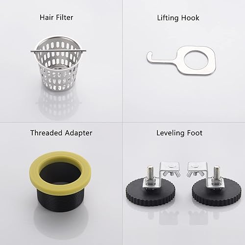 Miniatura 6 de DEOKXZ Drenaje lineal de ducha de 12 pulgadas, color dorado cepillado, cubierta rectangular de drenaje de ducha, acabado de latón de acero