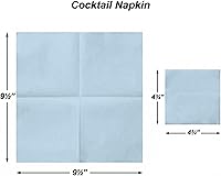 Vista 3 de AH AMERICAN HOMESTEAD Servilletas de cóctel de papel, servilletas desechables similares al lino, 4.75 x 4.75 pulgadas, servilletas cuadradas a