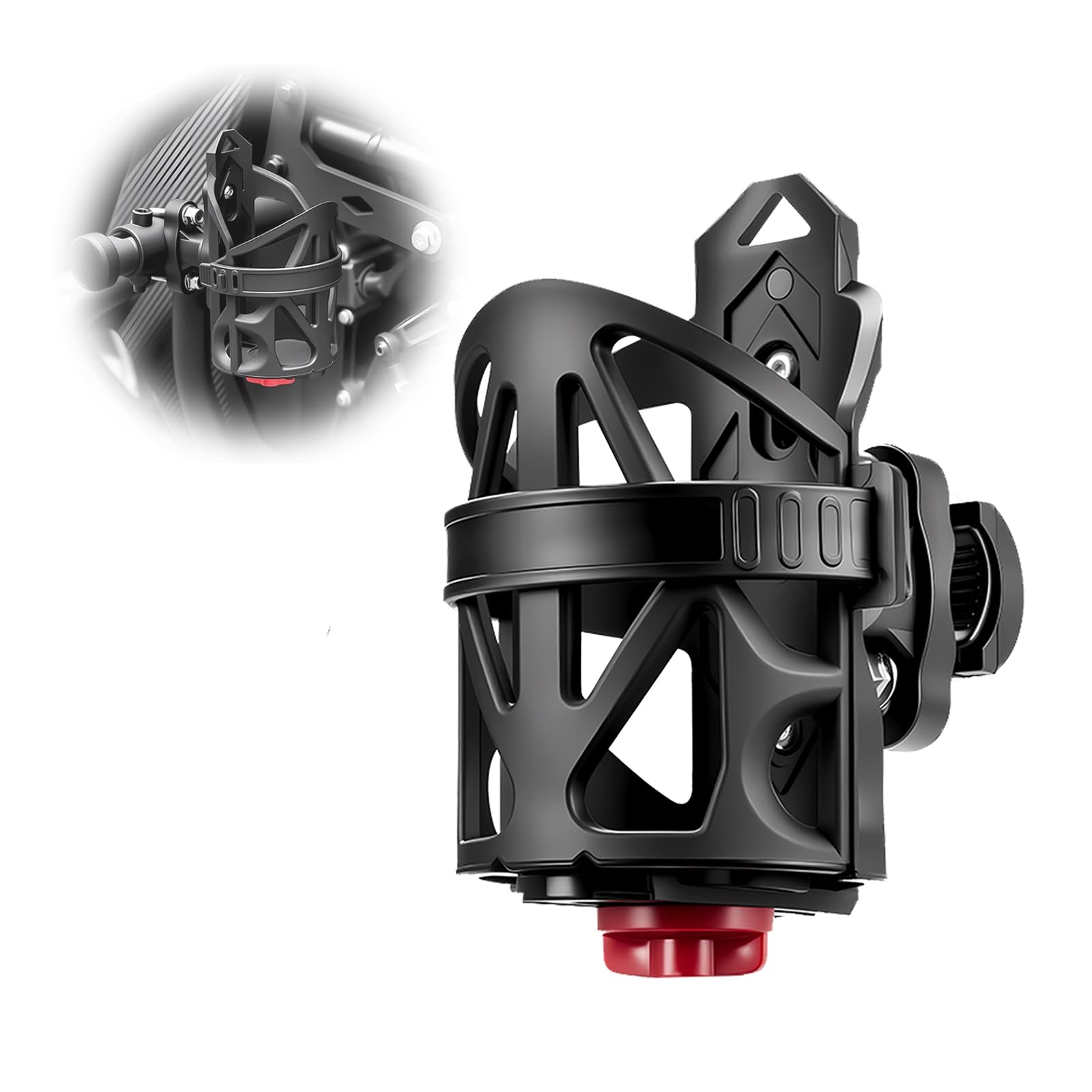 Motorcycle Cup Holder for Suzuki Avenis 2022-2023, 360° Adjustable Drink Holder, Motorcycle Water Bottle Holder for Handlebar & Frame, Fit Bike Motorcycle Scooter