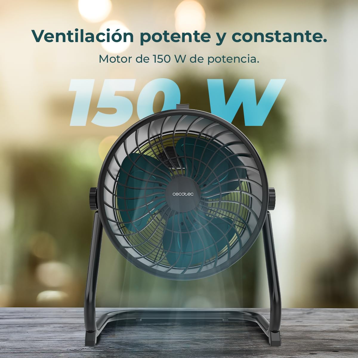 Cecotec Ventilador de Suelo Industrial Proindustry Flowcannon. 140W, Carcasa Metálica, 3 Velocidades, 1300Rpm, Flujo de Aire 4800m³/h, Rejilla De Protección, Diseño Estable, Inclinación Ajustable