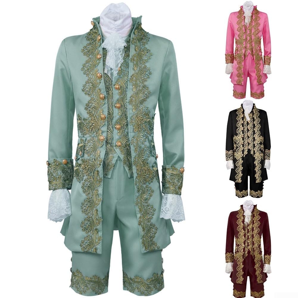 Niceminiwall para Traje Cosplay para Caballero Británico Hombre para Estilo Victoriano(Blue XL)