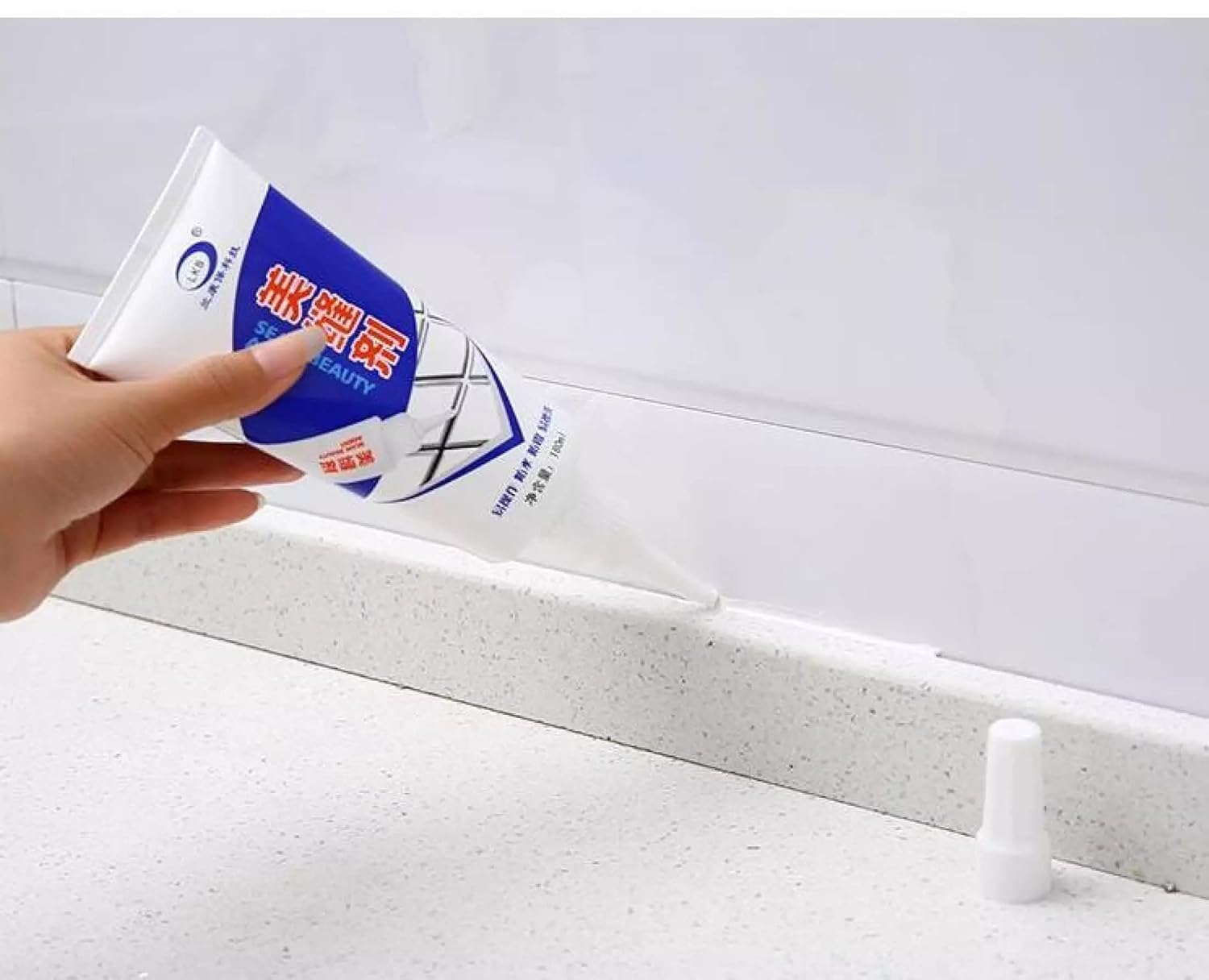 Water proof Tile Gap Filler Tube For Bathroom Kitchen Floor Wall, Silicone Tiles Gap Filler, Crack Repair & Joint Filler For Tile Lines, Gap Sealant, Gap Filler For Walls and Joints (180 ML) 1