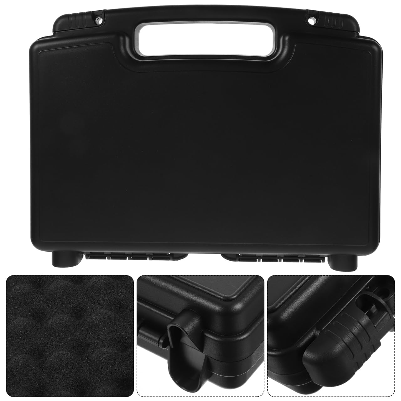 DOITOOL Cassetta degli attrezzi in plastica con manico Custodia in plastica con inserto in schiuma Custodia per attrezzi portatile Strumenti di riparazione Organizzatore per il trasporto