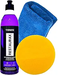 Revitalizador de Plásticos Restaurax Vonixx 500ml Toalha e Aplicador