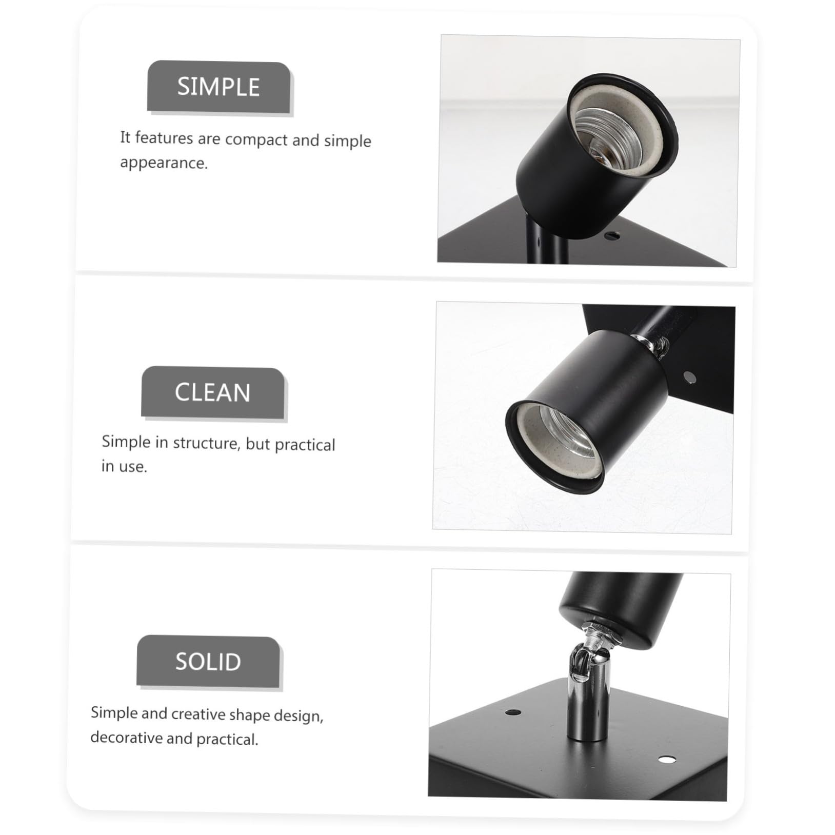 Mikikit 180 Universal Lamp Holder E27 Lamp Bulb Socket Screw Lamp Holder Lamp Bulb Socket Holder Lamp Socket E27 Bulb Socket Base Light Socket E27 Socket Light Bulb Base Light Bulb Adapter