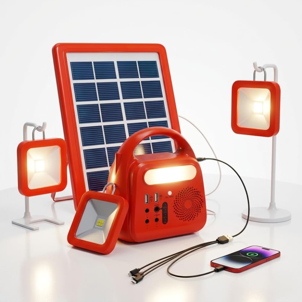Drumstone Portable Solar Inverter Kit with 10W Solar Panel and 3 LED Bulbs, 6000mAh Rechargeable Battery Backup for Home-(𝐒𝐩𝐞𝐜𝐢𝐚𝐥 𝟏𝟓 𝐘𝐞𝐚𝐫𝐬 𝐖𝐚𝐫𝐫𝐚𝐧𝐭𝐲)-image-46