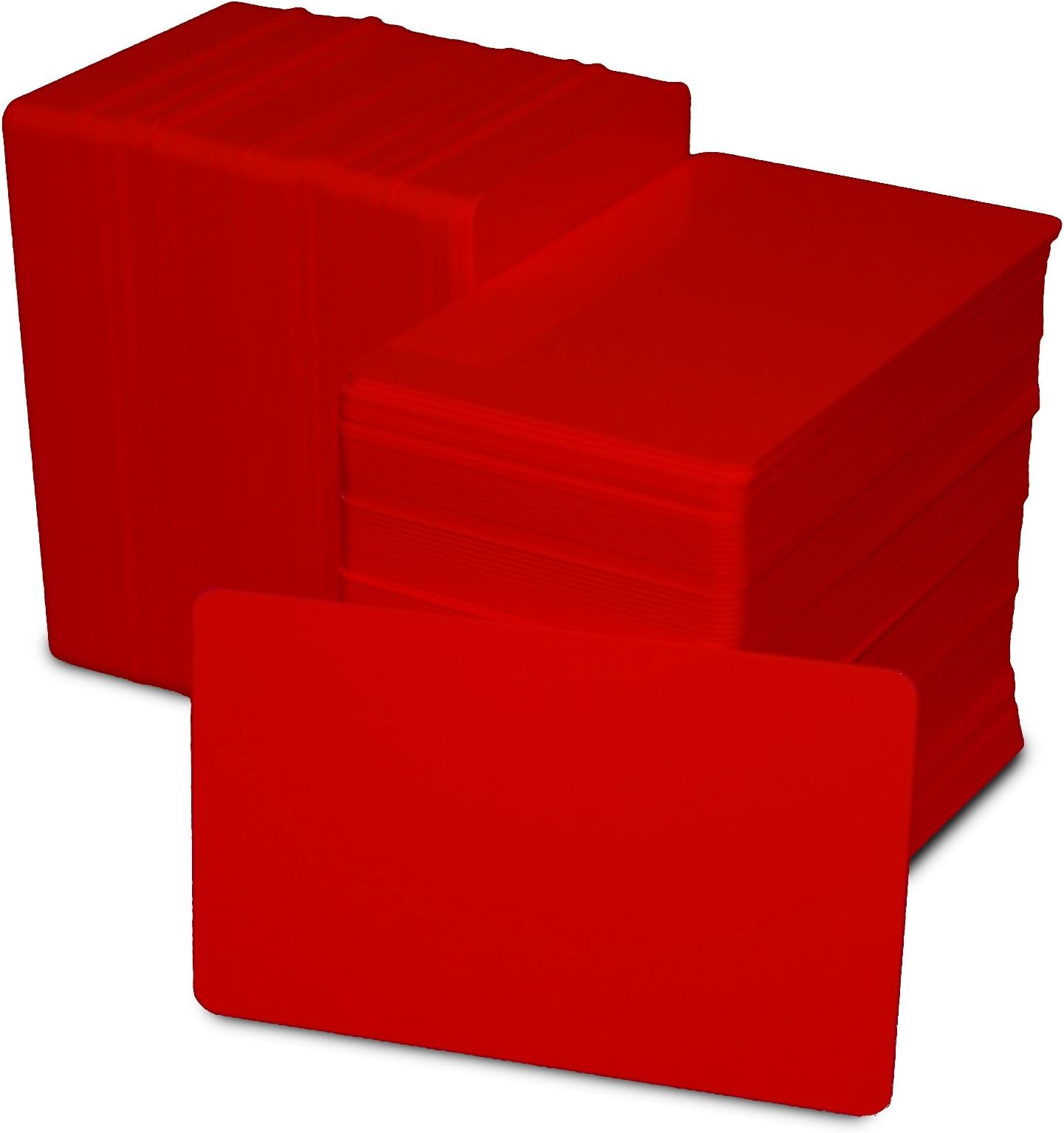 ACB Ltd: Blank Red PVC Plastic ID Cards x 50