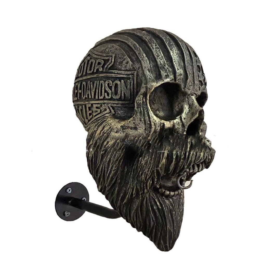 Supporto per Casco con Teschio per Moto per Casco Accessori Moto, Appendiabiti, Porta Casco da Moto con Teschio Portacasco da Parete(#1)