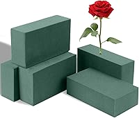 GCVOPTON 6 Pack Green Floral Foam Blocks 5.5x3.1x1.7" Wet & Dry Flower Foam for Arrangements, Weddings, Crafts & Home Decor